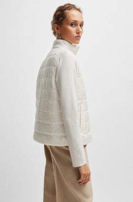 Giubbotto idrorepellente con imbottitura leggera, Bianco