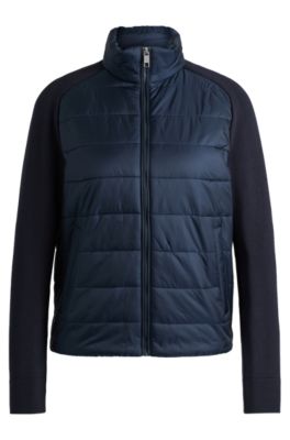 Water-repellent jacket with lightweight padding, Dark Blue