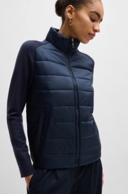 Water-repellent jacket with lightweight padding, Dark Blue