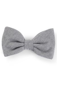 Pre-tied bow tie in cotton twill, Grey