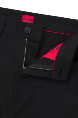 Slim-fit jeans in stay-black stretch denim, Black