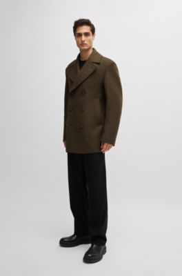 HUGO BOSS コート 極美品 48 極美品 現行 ヒューゴボス チェスターコート ウール メンズ