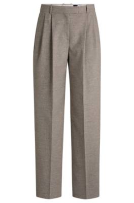 HUGO BOSS STRAIGHT-LEG TROUSERS IN STRETCH FABRIC
