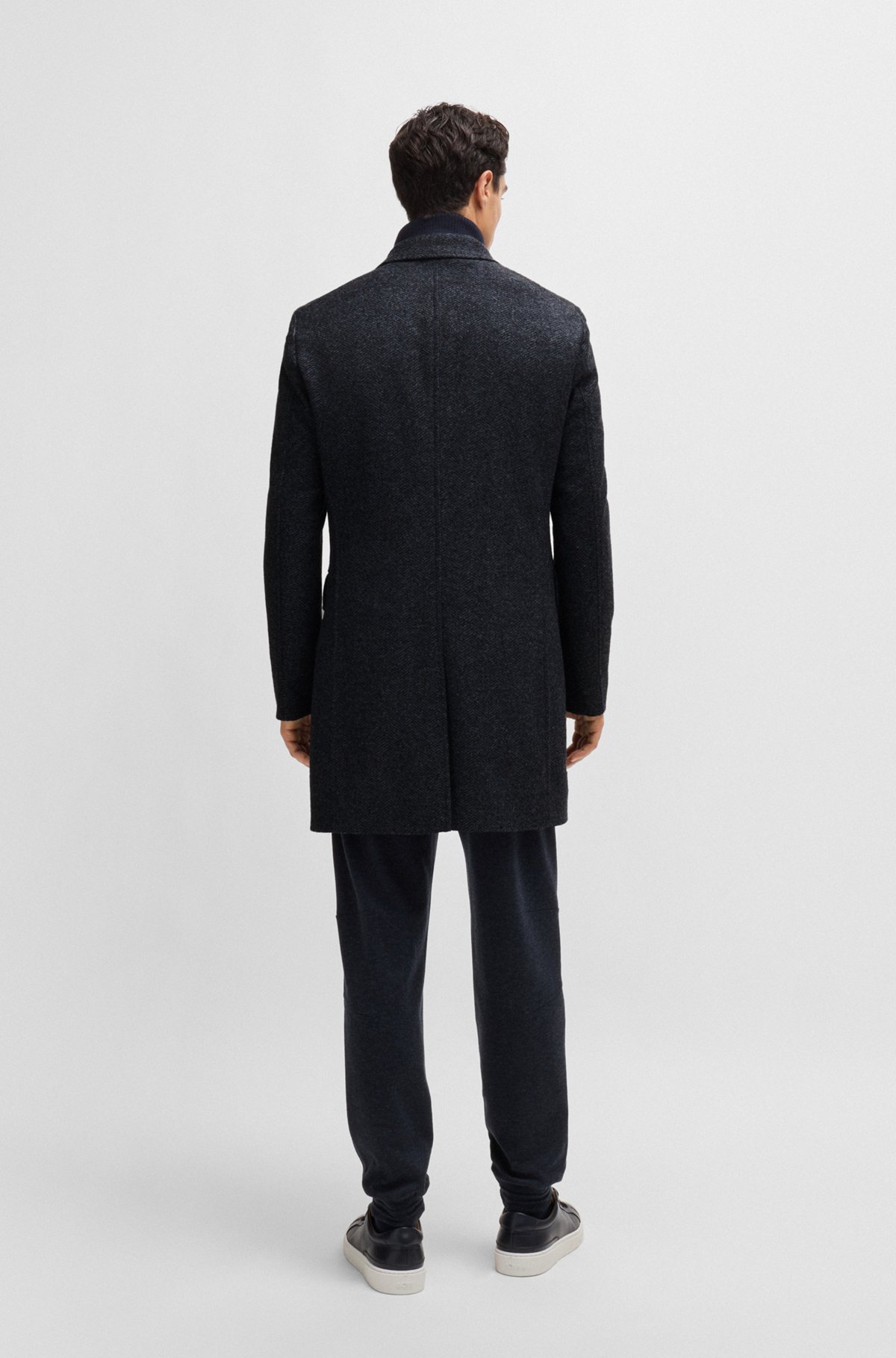 BOSS - ヘリンボーン スリムフィットコート デタッチャブル BOSS - ヘリンボーン スリムフィットコート デタッチャブル