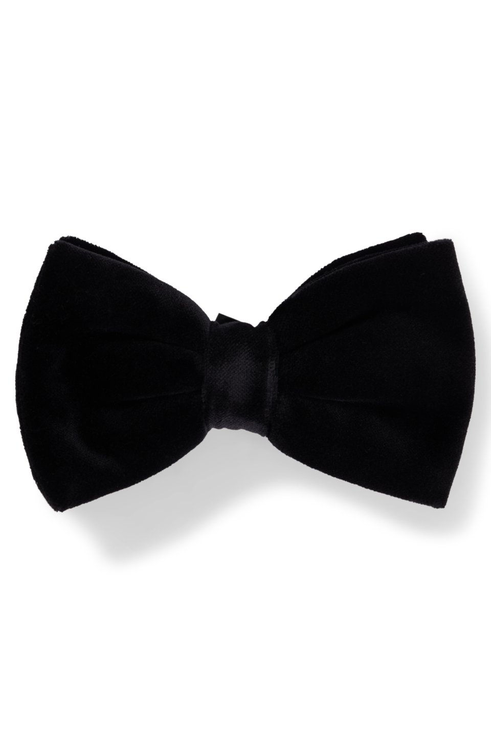 Pre-tied bow tie in cotton velvet
