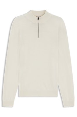 Pull en laine vierge à encolure zippée