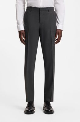 Slim-fit suit in a performance-stretch wool blend, Grey