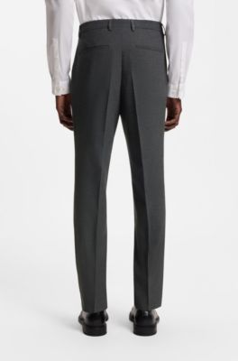 Slim-fit suit in a performance-stretch wool blend, Grey