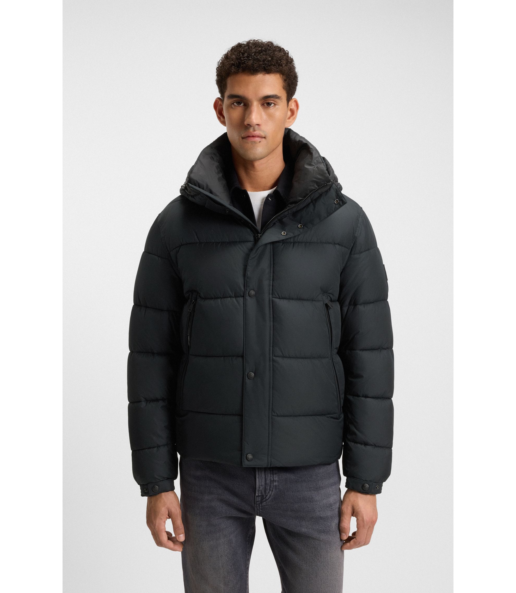 BOSS - レギュラーフィット パファージャケット はっ水ファブリック