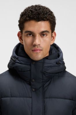 Regular-fit puffer jacket in water-repellent fabric, Dark Blue