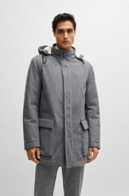 お値下げ☆HUGO BOSS ヒューゴボス☆グレー ピーコート ツィード お値下げ☆HUGO BOSS ヒューゴボス☆グレー ピーコート ツィード