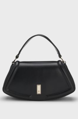 Ariell shoulder bag in leather, Black