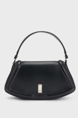 Ariell shoulder bag in leather, Black