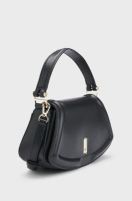 Ariell shoulder bag in leather, Black