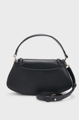 Ariell shoulder bag in leather, Black