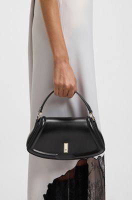 Ariell shoulder bag in leather, Black