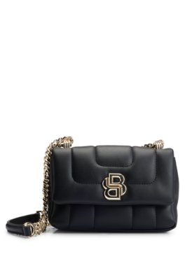 Sac à bandoulière en similicuir matelassé avec monogramme Double B