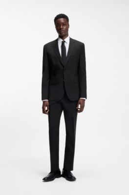 Leather Derby shoes with embossed logo, Black