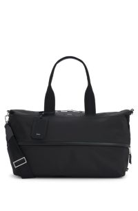 Expandable holdall with signature trims, Black