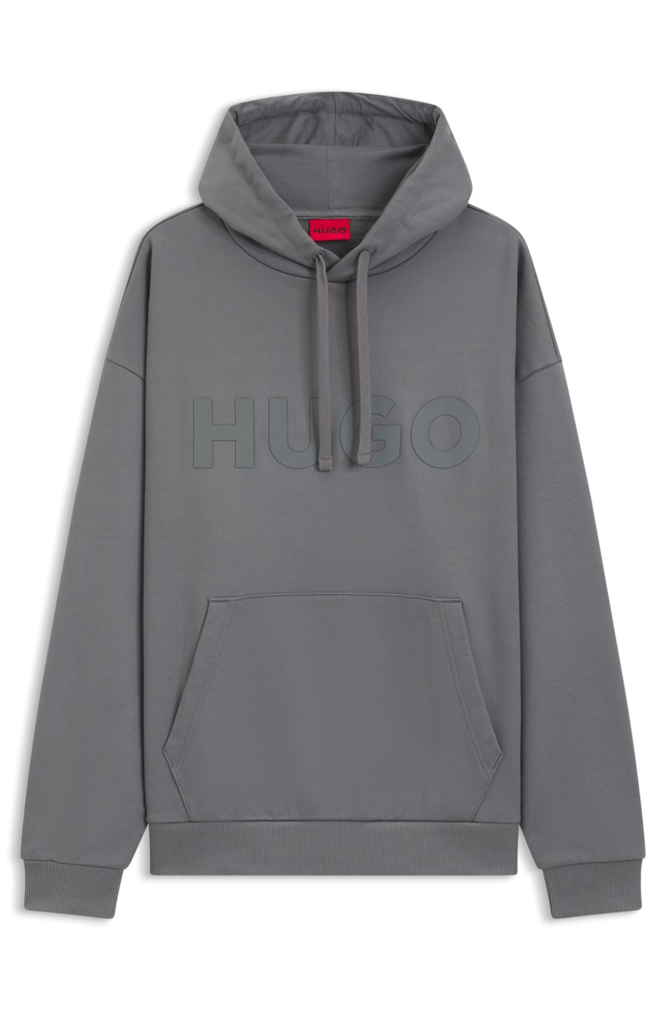 Oversized-fit hoodie in cotton terry with reflective logo