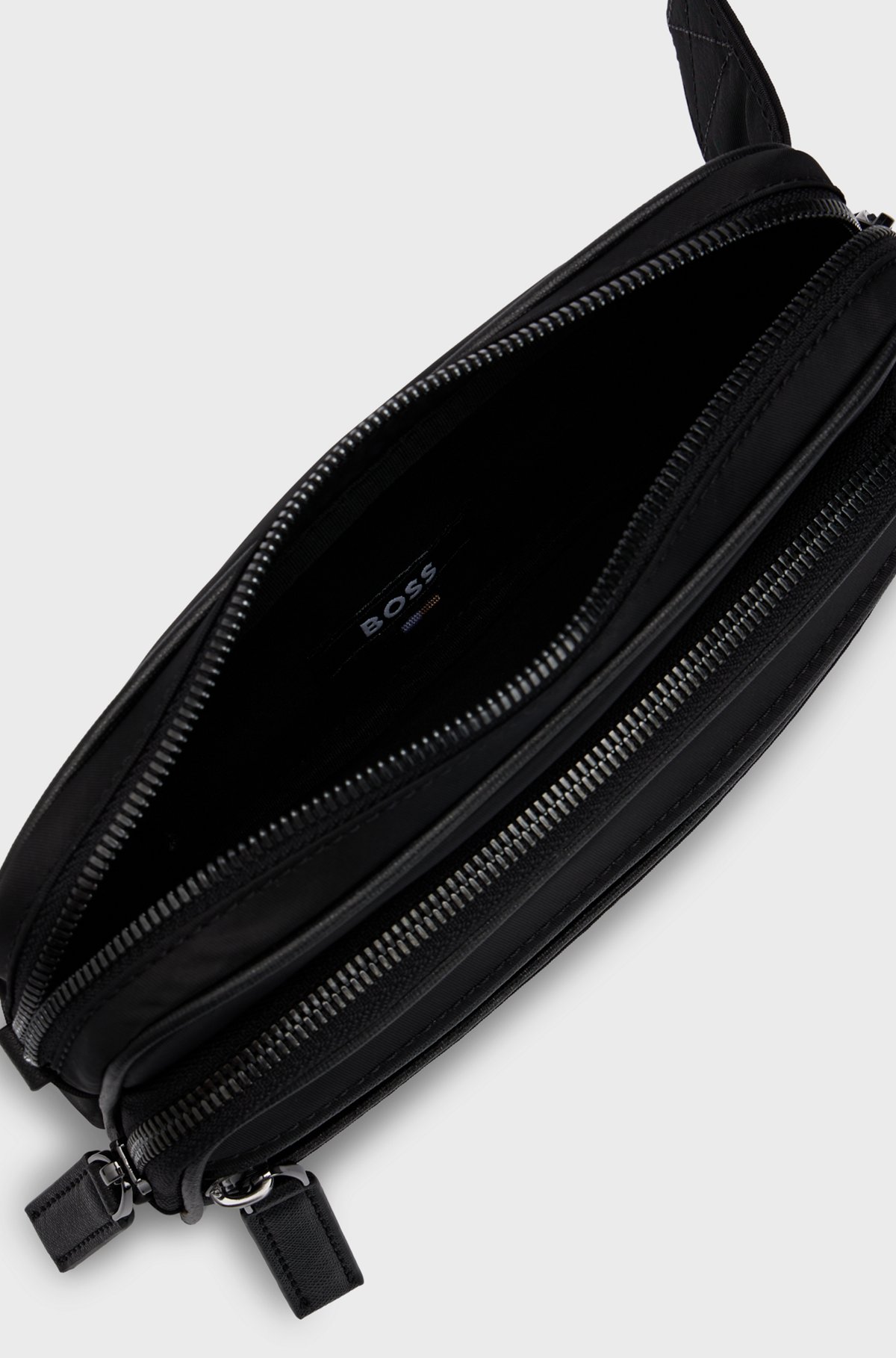 BOSS - Twill belt bag with Double B monogram - Black BOSS - Twill belt bag with Double B monogram - Black