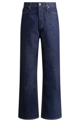 【関税込み】Hugo ブルー リラックスフィット ジーンズ HUGO - リラックスフィットジーンズ ブルー コットンデニム - ブルー