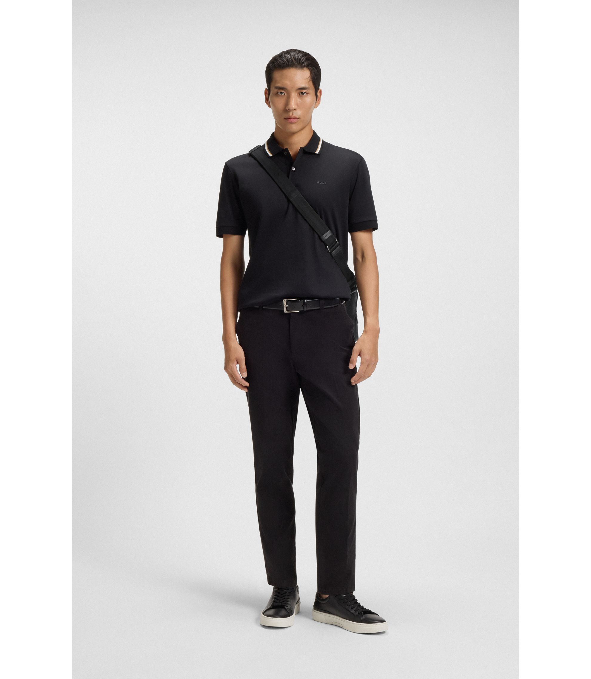 BOSS - レポーターバッグ イタリアングレインレザー エンボス