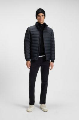 Beanie hat in cotton with logo label, Black