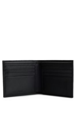 ギフトセット ウォレット＆カードホルダー モノグラムエンボスレザー, ブラック