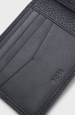 Grained-leather wallet, Dark Blue