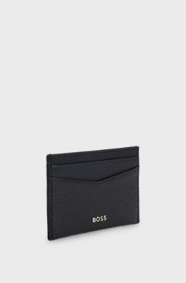 Soft-leather wallet with polished hardware, Black