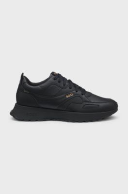Waterdichte GORE-TEX&reg;-sneakers van leer, Zwart