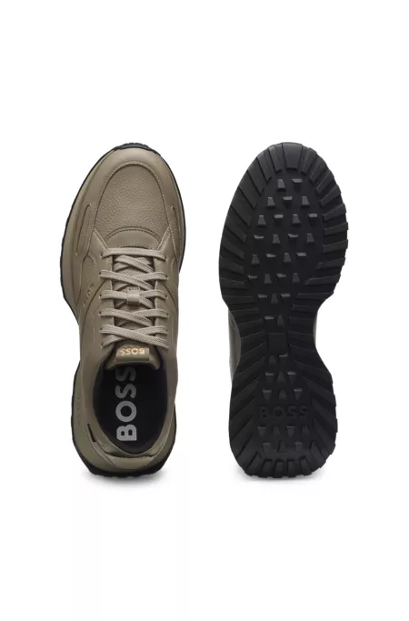 Waterproof GORE-TEX trainers in polished leather