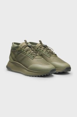 BOSS X GORE-TEX&reg; TTNM EVO trainers with waterproof finish, Olive