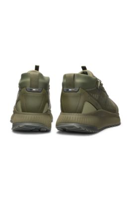 BOSS X GORE-TEX&reg; TTNM EVO trainers with waterproof finish, Olive