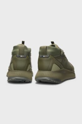 BOSS X GORE-TEX&reg; TTNM EVO trainers with waterproof finish, Olive