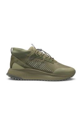 BOSS X GORE-TEX&reg; TTNM EVO trainers with waterproof finish, Olive