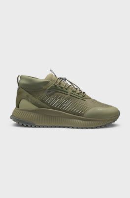 BOSS X GORE-TEX&reg; TTNM EVO trainers with waterproof finish, Olive