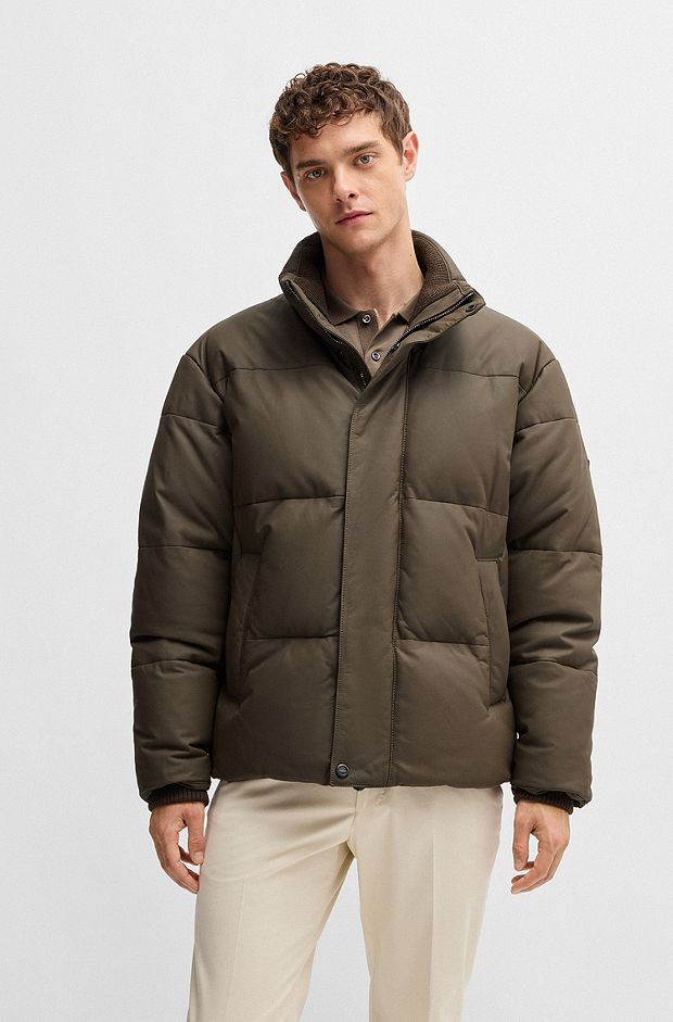 Exclusive Brown Puffer Jackets for Men by HUGO BOSS Exclusive Brown Puffer Jackets for Men by HUGO BOSS