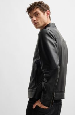 Kinema synthetic leather track jacket L（kinema synthetic
