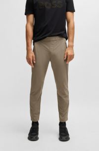 Pantalon Tapered en tissu stretch déperlant, Beige