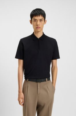 Reversible belt in grained and smooth Italian leather, Black