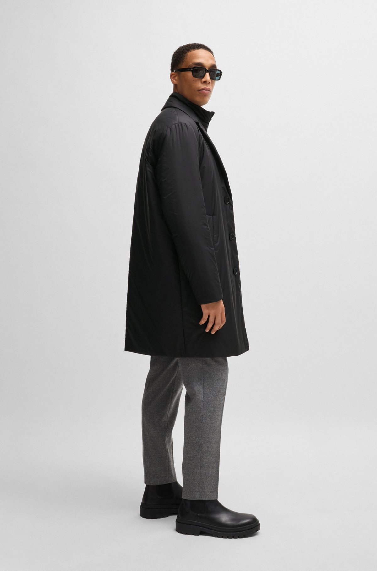 BOSS - Lightweight water-repellent padded coat with zip-up BOSS - Lightweight water-repellent padded coat with zip-up
