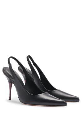 BOSS - NAOMI x BOSS slingback pumps in smooth leather