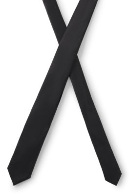 Hugo Silk-blend tie with a plain weave slipsar herr – bild 3