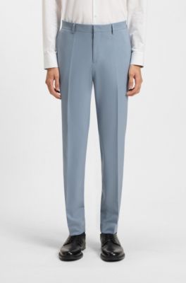 Slim-fit suit in a performance-stretch wool blend, Light Blue