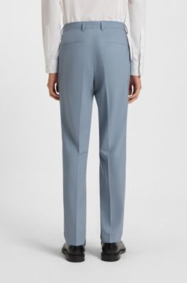 Slim-fit suit in a performance-stretch wool blend, Light Blue