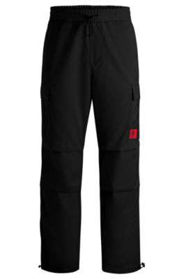 HUGO - HUGO x RB regular-fit cargo trousers with signature bull motif ...