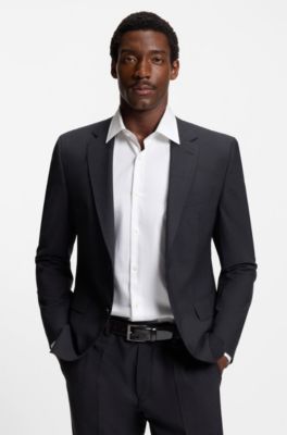 Italian patent-leather belt with logo buckle, Black