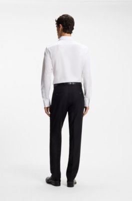 Boss Regular-fit shirt in Italian-made cotton poplin kostymskjortor herr – bild 3